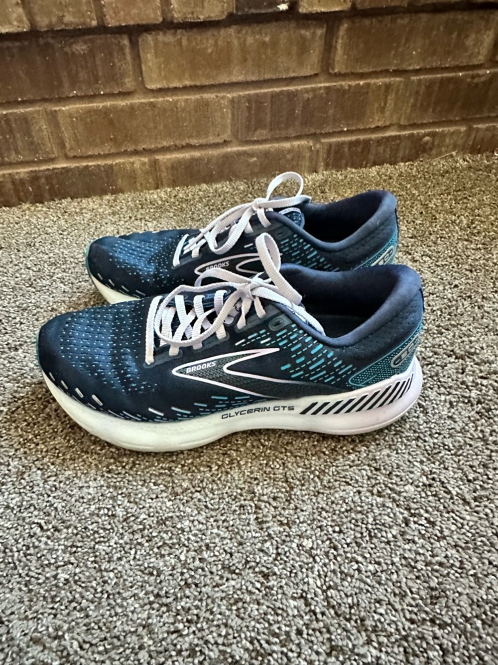 Brooks Glycerin GTS 20 Womens 8.5 Wide Blue Running Shoes Sneakers 1203701D499 - Picture 4 of 7